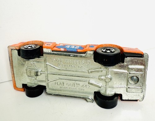 Hot Wheels Blackwall 1978 Flat Out 442 arancione Oldsmobile stock auto d'epoca - Foto 6 di 6