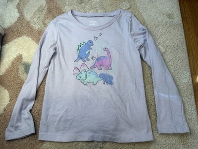Carter s Lavender Dinosaur Graphic Tee Toddler Girl 5T
