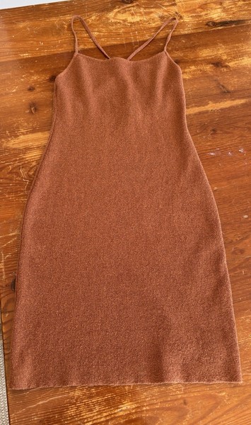 Bec And Bridge Brown Knit Mini Dress-size 8-RRP $280