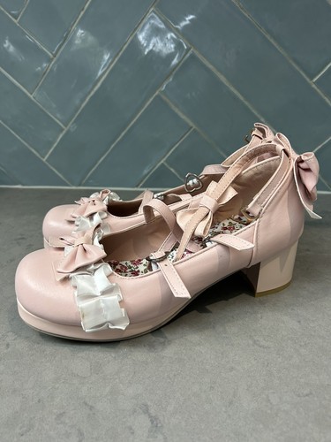 Lolita Style Pink Shoes Size 40 - Picture 2 of 19