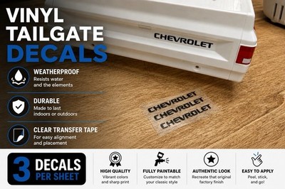 Clodbuster Tailgate Chevrolet Vinyl Decals Tamiya OG Body Upgrade