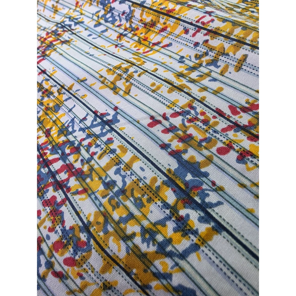 Camisa deportiva de manga corta JHANE BARNES amarilla roja floral de algodón talla L Foto 3 de 4