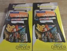 Back Seat Car Organizer 5 Large Pockets 16 1/4" x 13 1/2" x 3/4" Black 2 Pk. D5