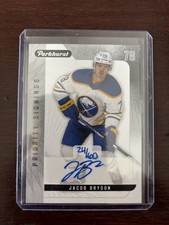 2022 UD Fall Promotion Auto Hand Numbered Jacob Bryson 24/60 Buffalo Sabres 