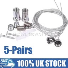 10 Packs Lighting Suspension Kit Ceiling Hanging Wire Cable Adjustable Wire Rope