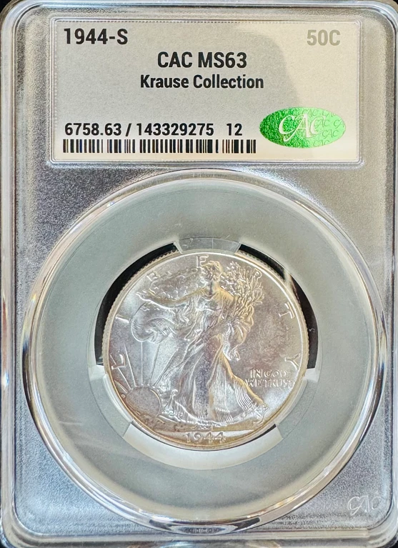 MS 63 Graded 1944 Year Liberty Walking Half Dollars (1916-1947