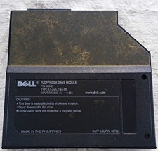 Dell 3.5in 1.44MB Floppy Disk Drive Module for Laptop, Black MPN 66942
