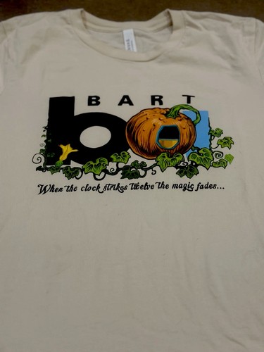 BART Bay Area Rapid Transit Custom Designed T-Shirt Medium Unisex Pumpkin Fall