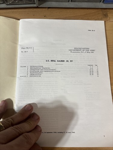 FM 23-5 M1 Carbine Field Manual Reprint - Picture 4 of 5