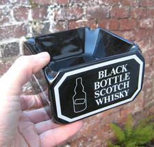 Vintage Black Bottle Scotch Whisky Ashtray