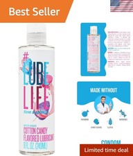 Sweet  Lickable 8 Oz Water-Based Lubricant - Cotton Candy Flavor for Fun