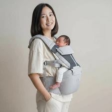 Momtory 6-in-1 Baby Carrier Hip Seat New Born to Toddler Cozy Comfort Secure