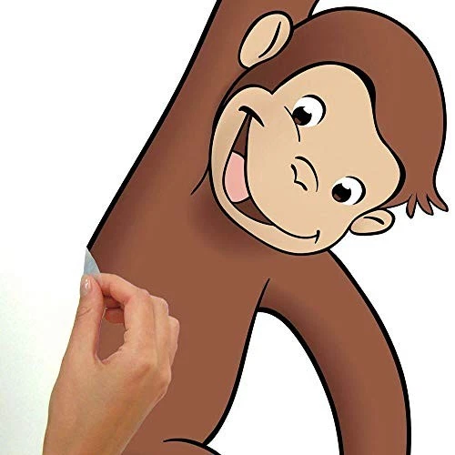 RoomMates Curious George Peel and Stick Giant Wall Decal - RMK1082GM,Multi - Image 2 of 4