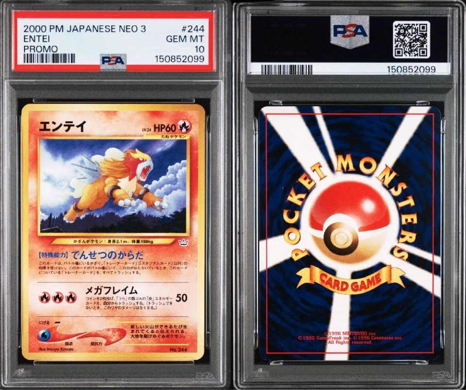 PSA 10 Entei Pokemon Premium File 3 Limited Promo Gold Card Pokemon Card - Photo 1/1