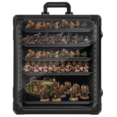 WELIDAY Miniatures Storage Case Miniatures Transport Case Aluminum Alloy Frame
