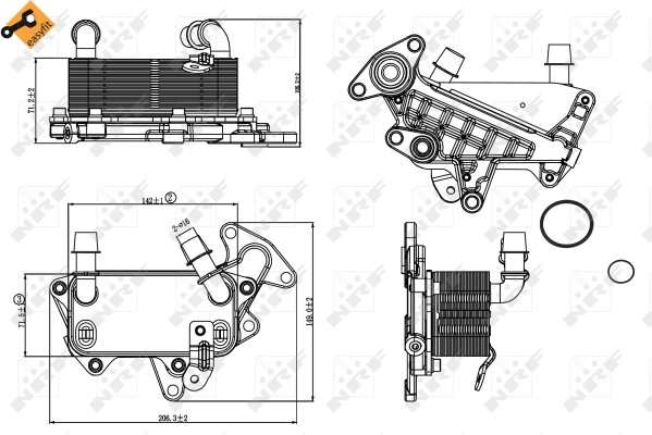 NRF-OE 31264 Oil Cooler, automatic transmission for SKODA,VW
