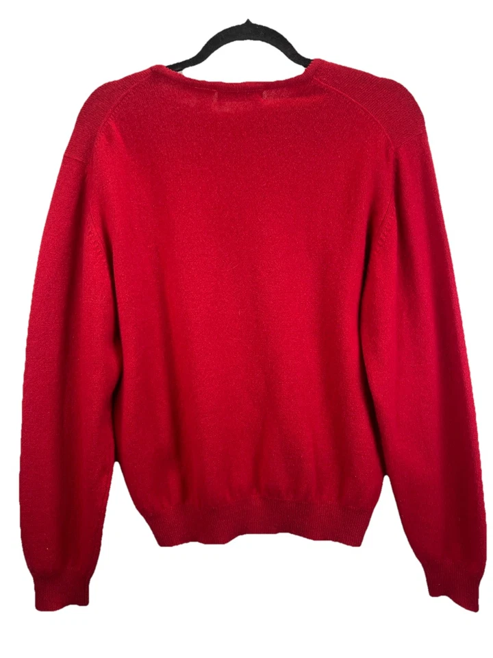 Liz Claiborne Collection Red 100% Cashmere Long Sleeve Sweater Size M Read - Image 2 of 4