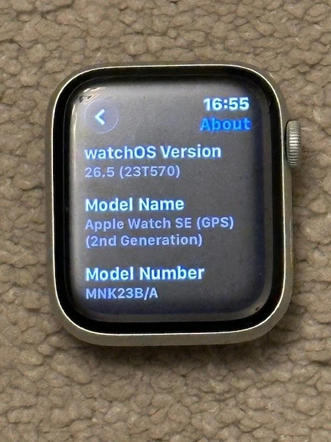 Apple Watch SE 44mm Space Grey Aluminium Case, Midnight Sports Band Band, Smart, photo 1 of 5