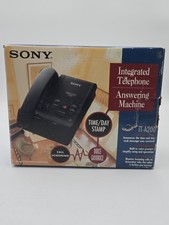Vintage Sony IT-A200 Corded Phone w/ Answering Machine Time Day Stamp Boxed