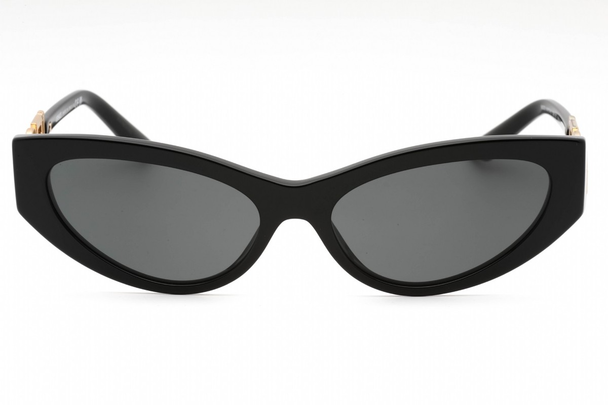 サングラス VERSACE Woman Sunglasses Black 0VE4470B GB1/87 VERSACE VE4470B GB1/87 Sunglasses Black Frame Dark Grey