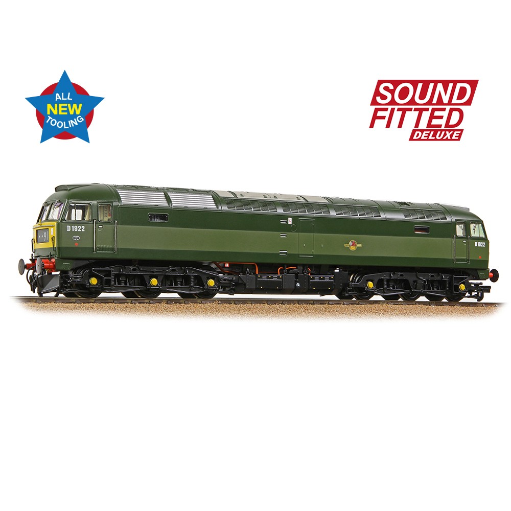 Bachmann 35-410ASFX OO Gauge Class 47 D1922 BR Green Small Yellow Panels DCC Sou