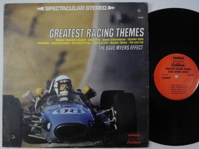 THE DAVE MYERS EFFECT Greatest Racing Themes CAROLE GNP LP surf hot rock rock