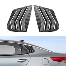 Carbon Fiber Rear Side Window Quarter Louver Cover For Car 2016-20 Kia Optima K5