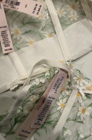 Victoria&rsquo;s Secret DREAM ANGELS Bra & Panty Set Daisy White Mesh 36C/Medium NWT