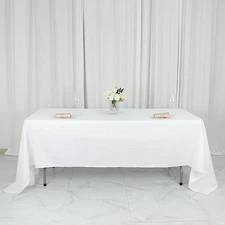 WHITE 60x126 RECTANGLE POLYESTER TABLECLOTH Wedding Party Catering Kitchen