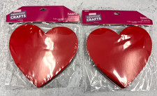 48 2 packs of 24 red cardboard hearts craft 4" x 5" craft teacher supply
