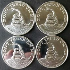 Lot of Four Money Metals Exchange 1oz Silver Don't Tread On Me Rounds
