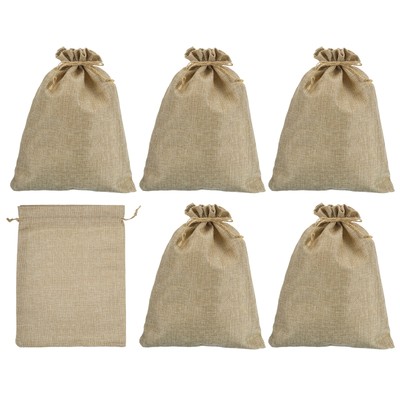 16''x12'' Coin Money Bags Bag, 6pcs with Currency Lace Bags Style 3, Beige