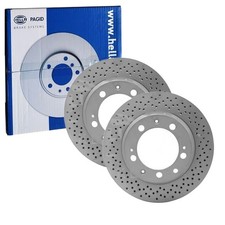 2x HELLA PAGID BREMSSCHEIBEN Ø299mm HINTEN passend für PORSCHE 911 50210