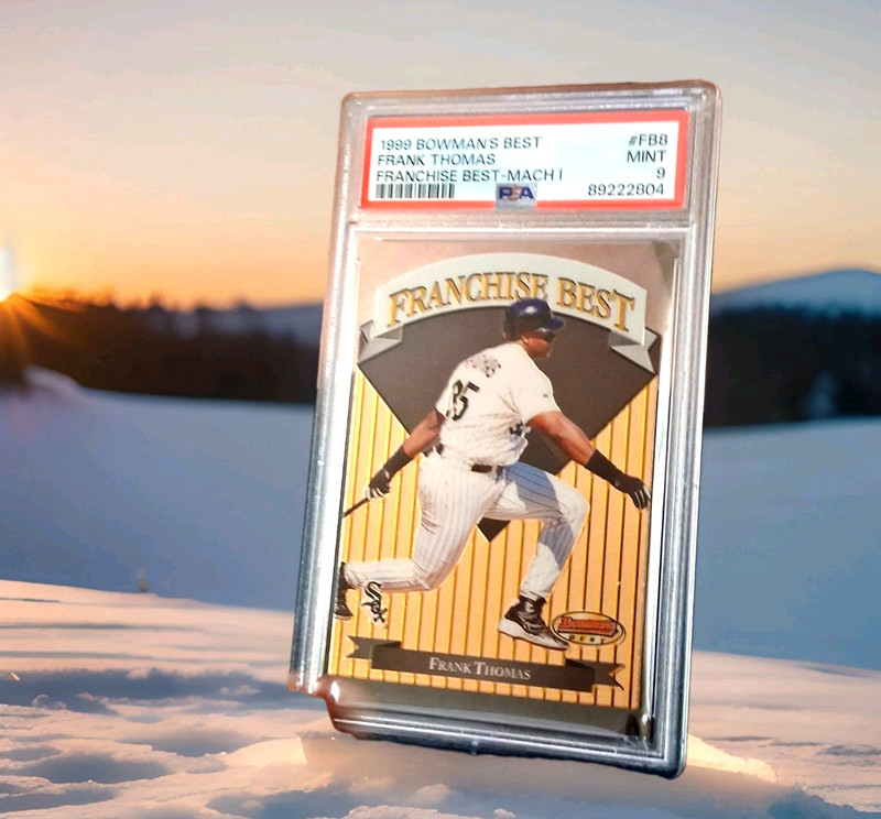 🧱🍆 DIE-CUT HOF Frank Thomas pop12 1999 Bowman Best Franchise BestMachI FB8🥵🐓