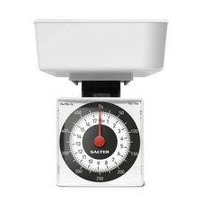 Image of Salter Mechanical Kitchen Scale 500g White & Chrome Compact Traditional Dial UK