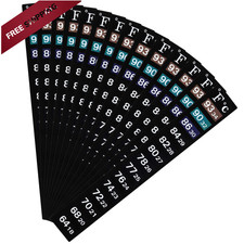 BBTO 20 Pieces Stick on Temperature Strip Adhesive Thermometer Sticker Black