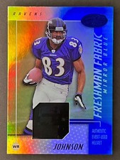 2002 Leaf Certified #116 Ron Johnson /50 Mirror Blue Freshman Fabric
