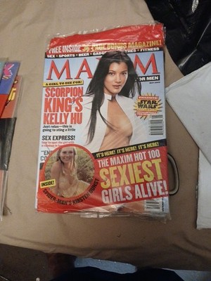 Maxim For Men Magazine May 2002 Scorpion King's, Kelly Hu New In Bag Never Open