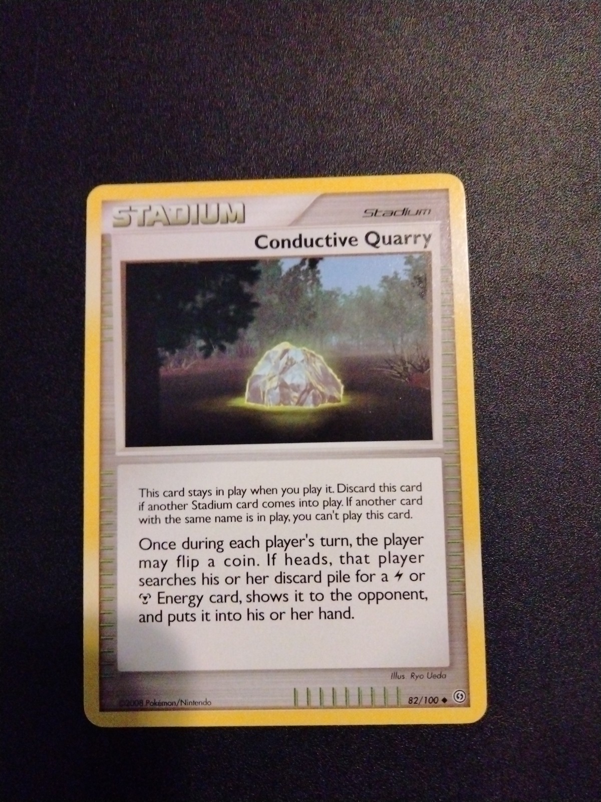 Pokemon Diamond and Pearl Stormfront Card - Conductive Quarry 82/100   NM