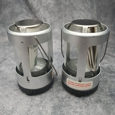 UCO Mini Candle Lantern Set Of 2 Silver Backpacking Camping Hiking New Old Stock
