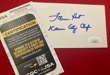 NICE! Lamar Hunt AUTOGRAPHED SIGNED Kansas City Chiefs Index Card w/ JSA COA