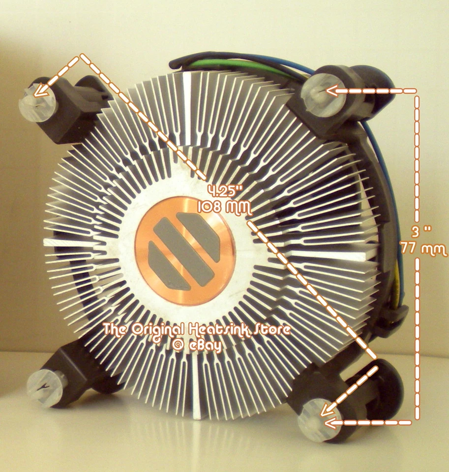Intel Xeon Heatsink CPU Cooling Fan for X3430 X3440 X3450 X3460 X3470 X3480 New - Image 3 of 4