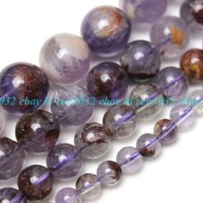 6/8/10/12mm Natural Brazil Super Seven 7 Melody Crystal Round Loose Beads 15''