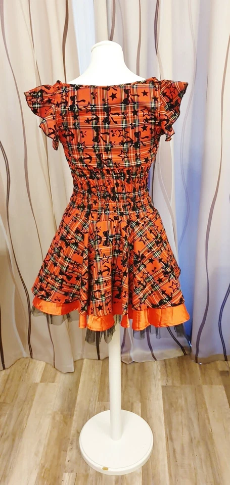 Damen Kleid "London"  rot/schwarz  One size S - Bild 2 von 2