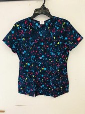 Dickies Women's Scrubs Top "What's the Splatter" DK702 WHSR SIZE SMALL D1