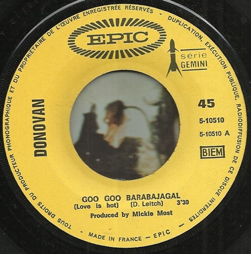 DONOVAN/JEFF BECK GROUP ~ Barabajagal ~ Original 1969 French 7" vinyl single~p/s - Picture 3 of 3