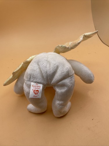 RARO. Cubo de juguete Ty Beanie Babies Halo the Angel Bear 2 - Imagen 8 de 8