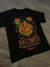 Disney Parks Youth Happy Halloween 2019 Glow In The Dark T Shirt Size Medium O