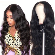 Body Wave Remy Human Hair 5X5 PU Silk Base Closure Wig Wavy 4X4 Lace Closure Wig