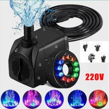 Submersible Lights For Garden Pond 16W Tank Fountain Pool Water Pump With 12 LED